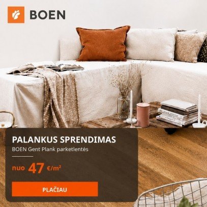 Speciali kaina BOEN Gent Plank parketlentėms – nuo 47 €/m² Speciali kaina BOEN Gent Plank parketlentėms – nuo 47 €/m²