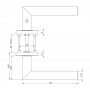 Interior Handle With Integrated Lock GRIFFWERK LUCIA PROF Nerūdijantis Plienas