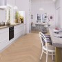 Hardwood Flooring BOEN Maxi Herringbone Oak White Nature Live Matt
