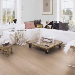 Hardwood Flooring BOEN 138mm Planks Oak Fresh White Live Matt Plus