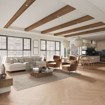 Parketlentės ME Floor Herringbone 90mm Ąžuolas Select Old Canvas