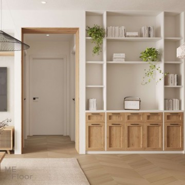 Parketlentės ME Floor Chevron 60 Ąžuolas Select Sepia