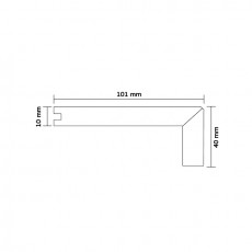 Laiptų briauna Prestige, Groove/edging Ąžuolas, Live Matt lakas Each Box/Carton contains 2.3Lm Design 2, 1150 x 101/40 x 10 mm
