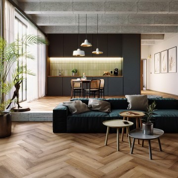 Luxury Vinyl Tile Arbiton Amaron Herringbone Georgetown Oak