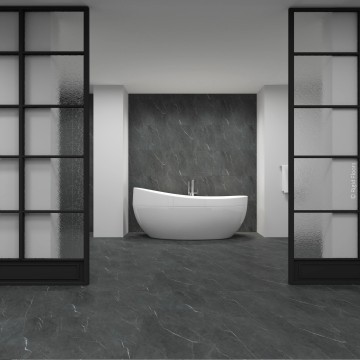SPC Vinyl Flooring Lalegno Mega Tiles 7mm Mega Tiles Black Marble