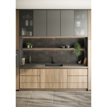 SPC vinilinė grindų danga Lalegno Standard Panels 5 mm Black Graphite