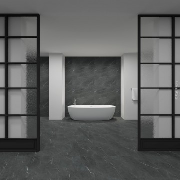 SPC Vinyl Flooring Lalegno Mega Panels 5mm Black Marble