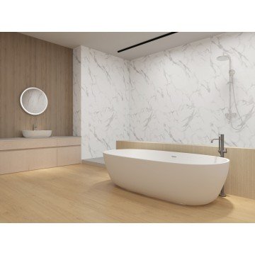 SPC vinilinė grindų danga Lalegno Mega Panels Xxl 4 mm White Marble