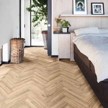Luxury Vinyl Tile Moduleo Roots Herringbone Blackjack Oak 22229Y