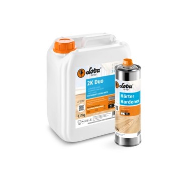 LOBA 2K Duo two-component water-based parquet lacquer, extra-matt, 5 kg