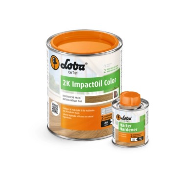 LOBA 2K ImpactOil Color coloured parquet oil, white (Weiß), 0.75 kg