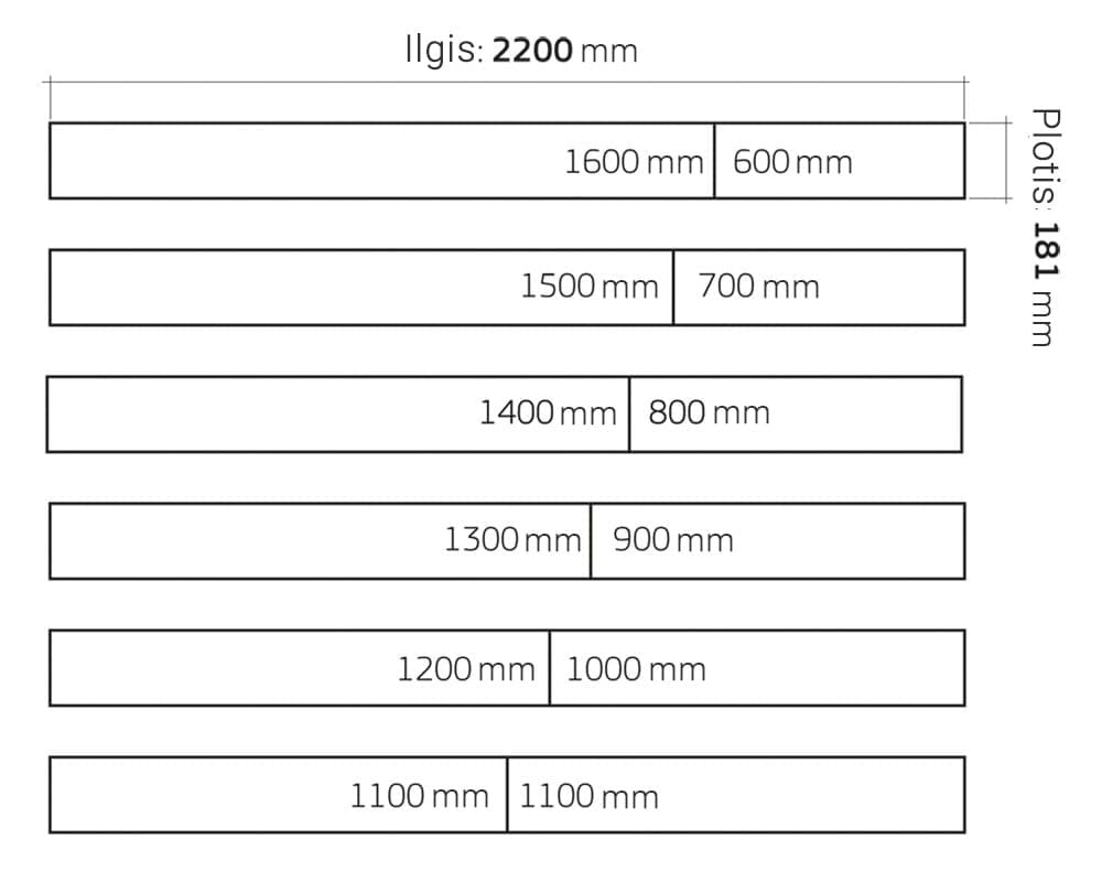 Galimos Boen Gent Plank grindų plokštės viršutinio sluoksnio konfigūracijos Galimos Boen Gent Plank grindų plokštės viršutinio sluoksnio konfigūracijos