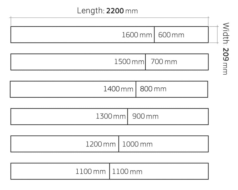 Possible configurations of the top layer of the Boen Gent floorboard Possible configurations of the top layer of the Boen Gent floorboard