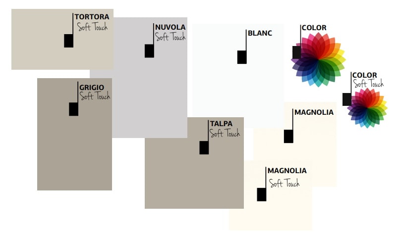 Paslėpto montavimo durų Barausse Color Secret dažymo variantai Paslėpto montavimo durų Barausse Color Secret dažymo variantai