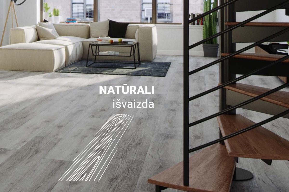 Vinilinės grindys Arbiton maksimaliai tiksliai imituoja natūralią medieną