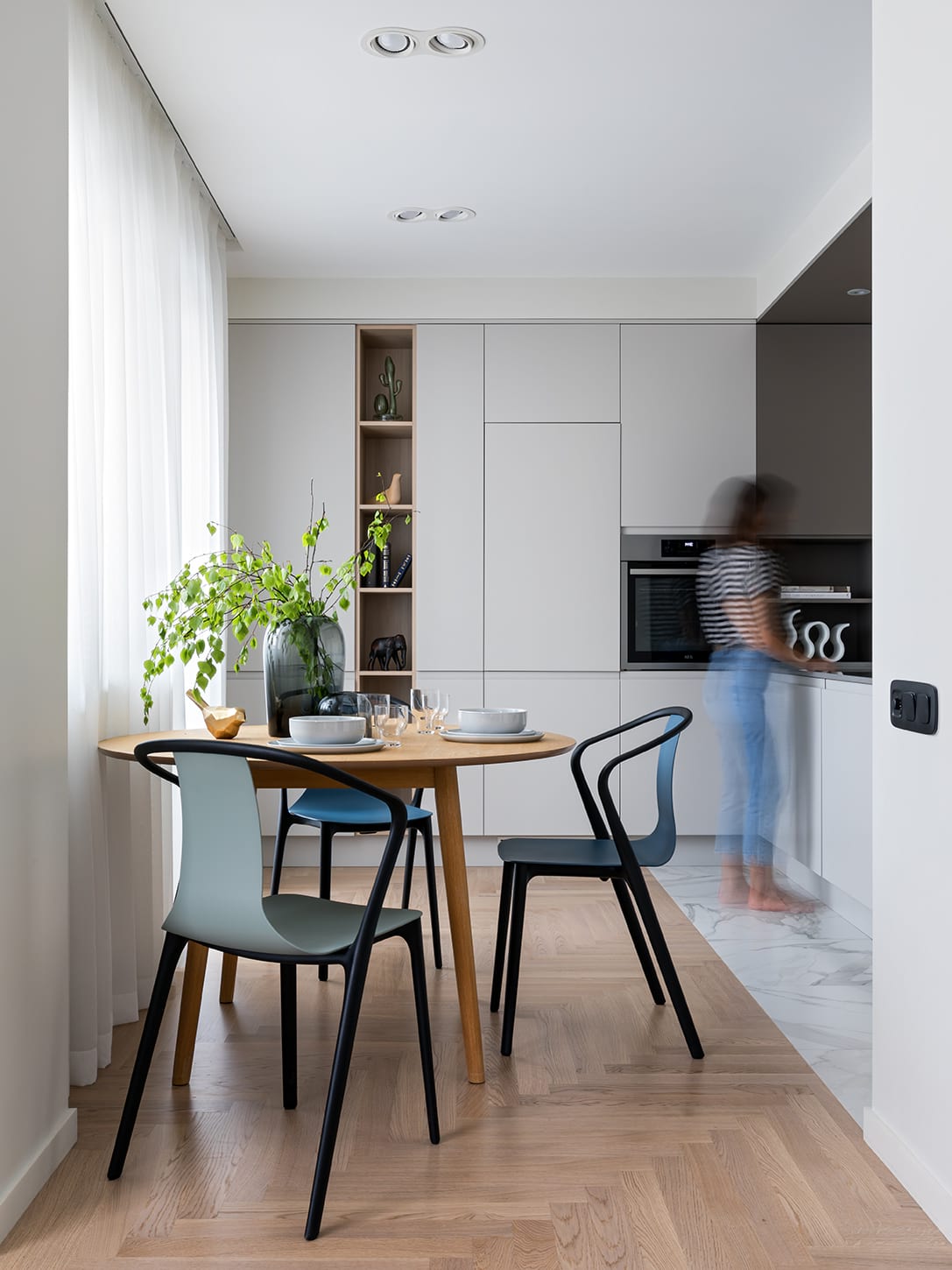 Apartment designed by Kristina Varkina. Boen hardwood flooring